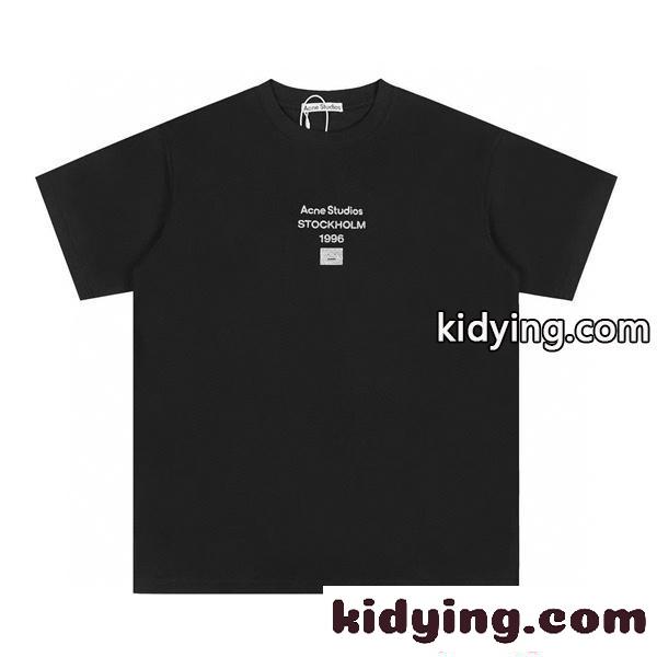 アクネストゥディオズ コピー プリントTシャツ Acne モノトーン 半袖 シンプル ユニセックス-3