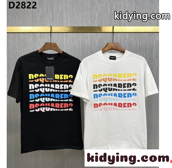 爆買い定番人気DSQUARED2ディースクエアード人気コピーのメンズクルーネック半袖Tシャツ激安通販品-0