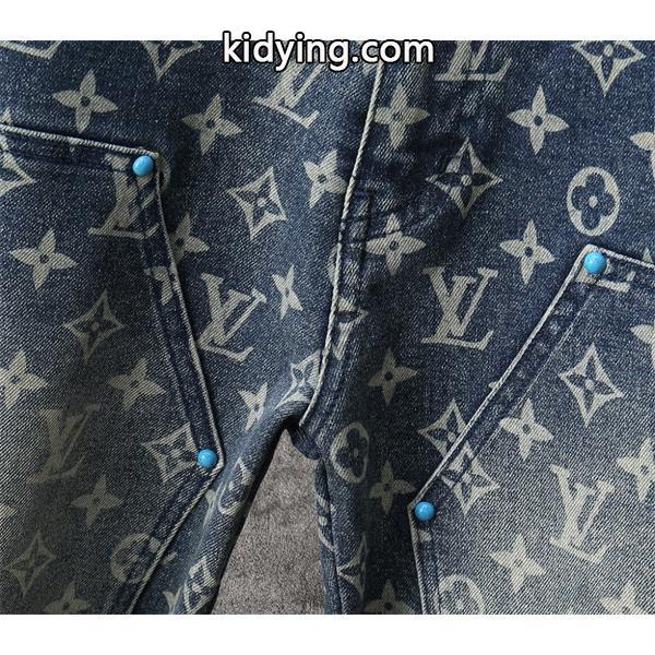 2025秋冬・ブルー ヴィンテージ モノグラム LOUIS VUITTON ルイヴィトン コピー デニムパンツ 新作必見-6