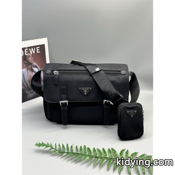 コンパクト 実用的な メッセンジャーバッグ ブラック 限定モデル PRADA プラダ コピー-7