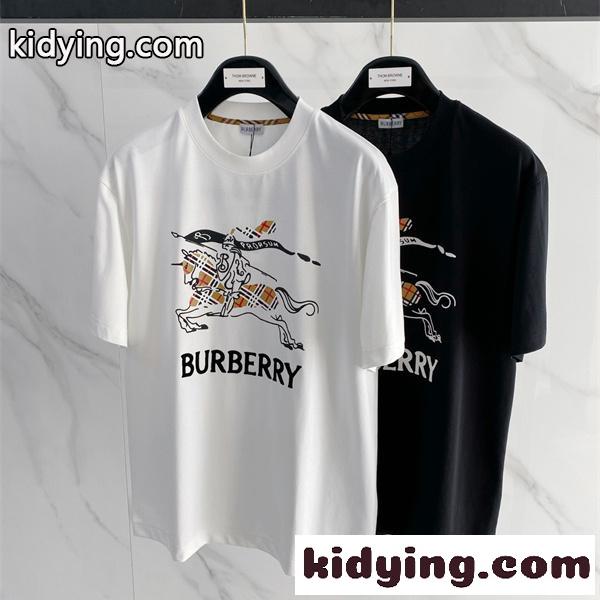 ホースグラフィック ビッグロゴTシャツ 2026SS BURBERRY バーバリー コピー Tシャツ アートプリント ストリート映え-0