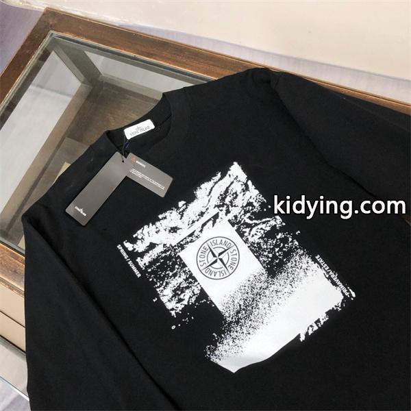 ストーンアイランド 長袖ｔシャツ偽物 トレンド グラフィックデザイン 高品質 ホワイト STONE ISLAND-2