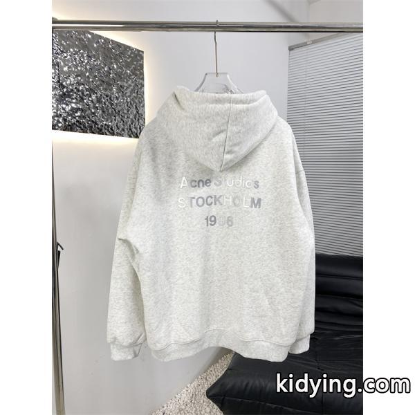 ACNE STUDIOS アクネ ストゥディオズ コピー シンプル ブラック ロゴ パーカー カジュアル-2