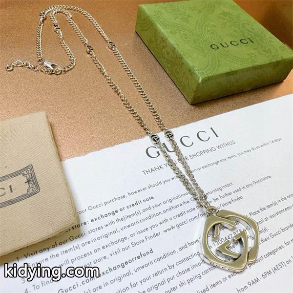 グッチ 偽物 ネックレス ブラック ゴールドコンビ 高級 エレガント モード シンプル GUCCI-0