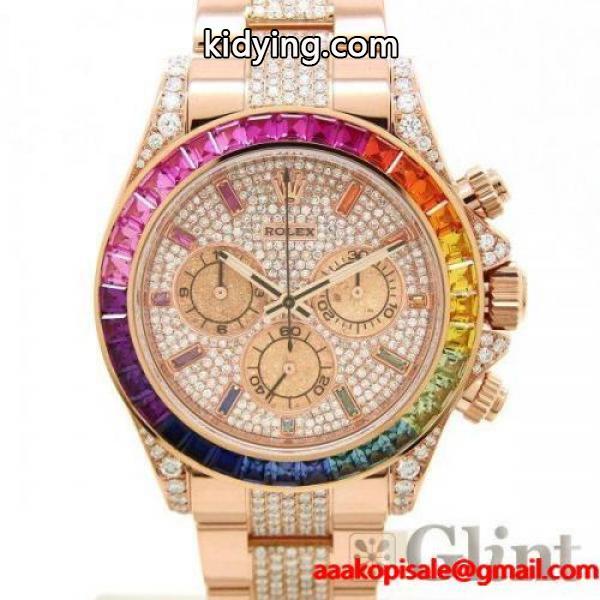 ROLEX（ロレックス）デイトナ 116505〔エバーローズゴールド〕〔バゲットカットサファイア＆ブレスダイヤモンド 116595RBOW仕様〕〔腕時計〕〔メンズ〕〔新品〕 :rolex1049:グリント - 通販ショッピング-0