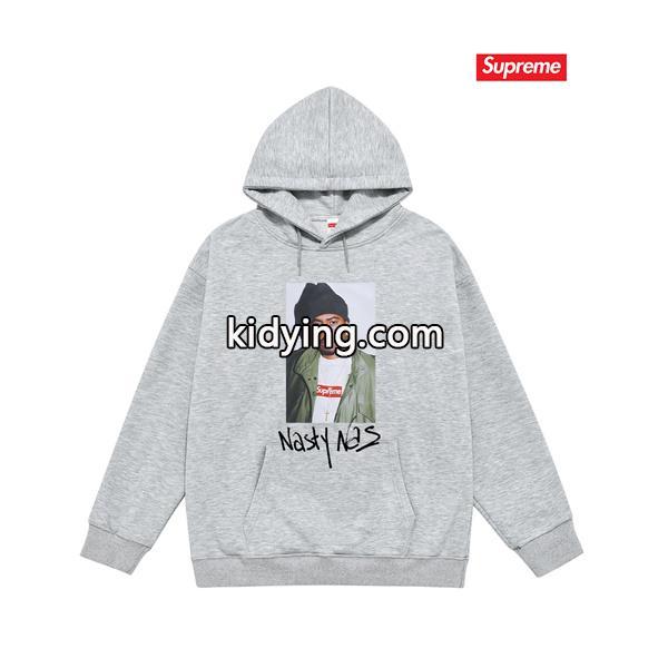 ブラック 2025秋冬 クラシックフォト風 シュプリーム Supreme コピー Nasty Nas パーカー-4