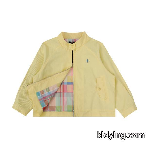 Polo Ralph Lauren ポロ ラルフローレン コピー 春夏新作 イエロー ノーカラー ジップブルゾン 軽量-2
