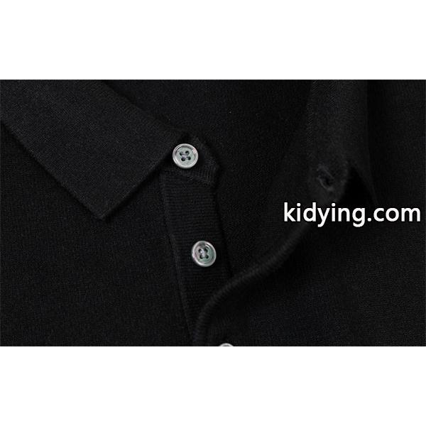 MONCLER ブラック / グレー セーター POLO オレンジ 上質 円形 ロゴ 2025秋冬高級 モンクレール スーパーコピー-6