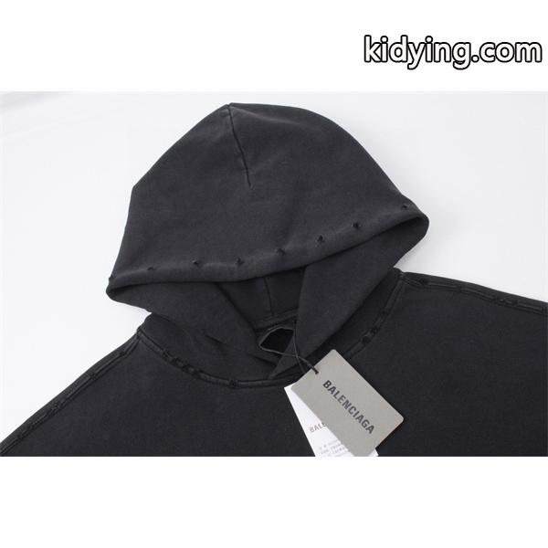 BALENCIAGA コピー 激安 バレンシアガ 25SS 新作 フーディ パーカー メンズ レディース兼用 ヴィンテージ加工 オーバーサイズ ストリート カジュアル トレーナー-1