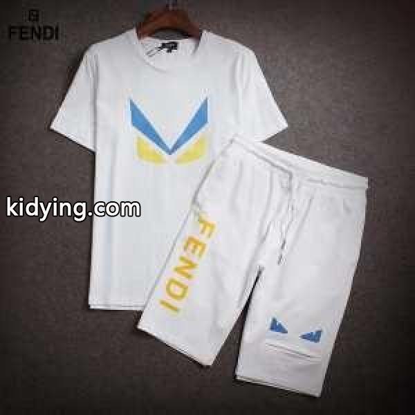 海外セレブ愛用 2015 フェンディ FENDI 半袖Tシャツ 上下セット 4色可選_フェンディ FENDI_ブランド コピー 激安(日本最大級)-3