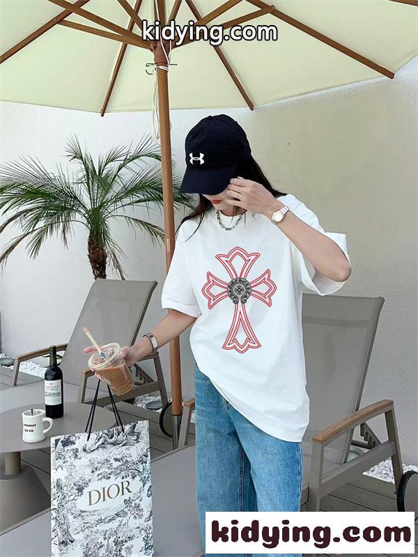 2026新作 注目上昇 半袖Tシャツ クロスグラフィック カジュアル CHROME HEARTS クロムハーツ コピー-8