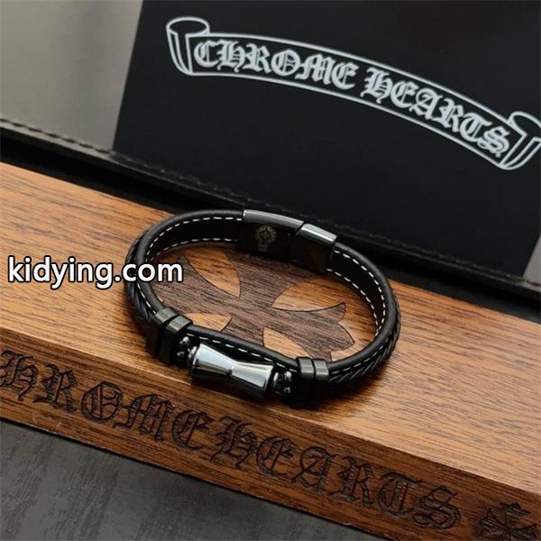 新登場 人気 CHROME HEARTS クロムハーツ コピー シルバーモチー フブレスレット 定番-5