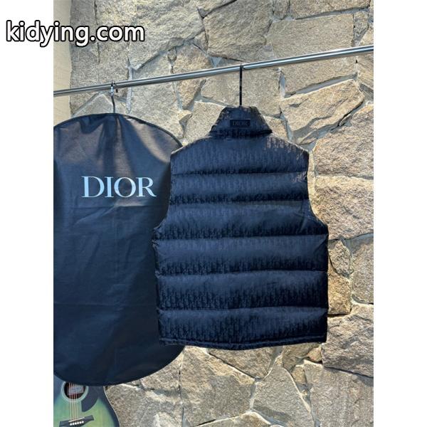 ダークグレー 老花 ダウンベスト 2025秋冬ウォーマー ディオール DIOR スーパーコピー 高品質-5