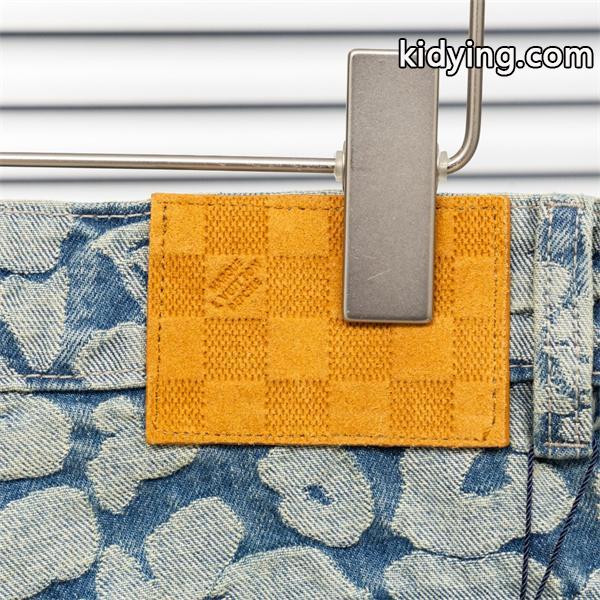 2025秋冬推し ブルー アート風 柔和 ワイド LOUIS VUITTON ルイヴィトン スーパーコピー デニムパンツ-7