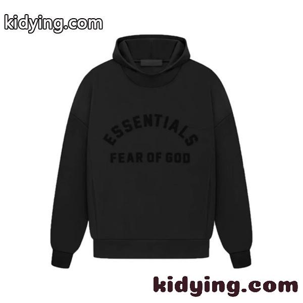 FEAR OF GOD ESSENTIALSフィアオブゴッド第9シーズンプルオーバーパーカー同色ロゴオーバーサイズ男女兼用-4