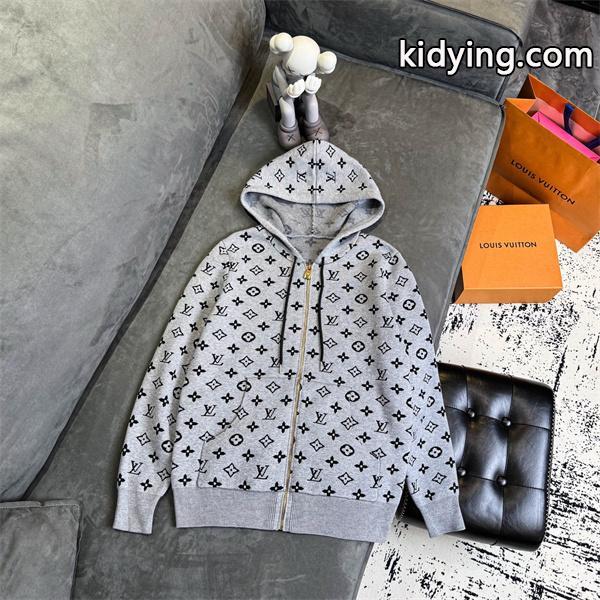 視線惹き付け 総柄 ジップパーカー 存在感 上品 LOUIS VUITTON ルイヴィトン コピー-2