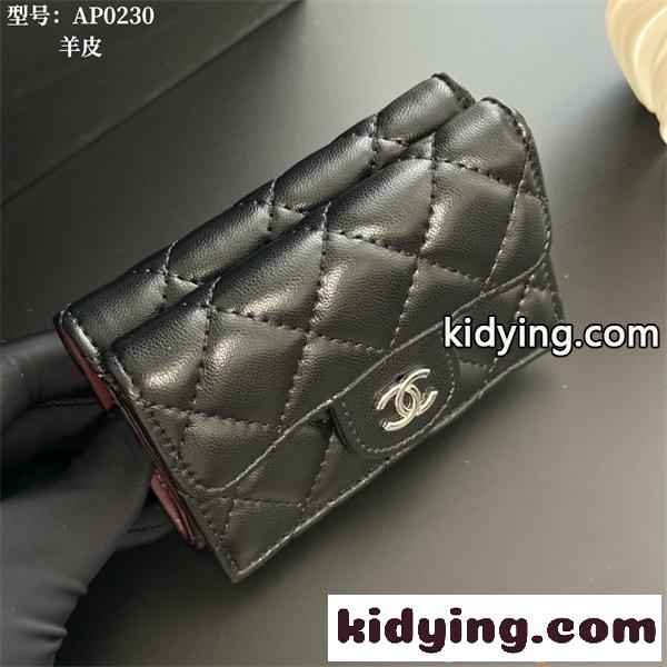 CHANEL シャネル コピー レディース 三つ折り財布 ゴールドロゴ 高級感仕上げ-4