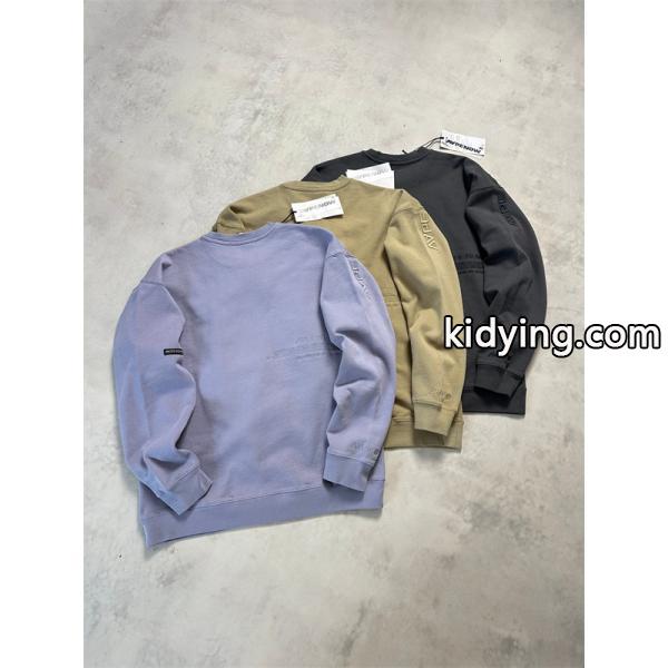ライトブルー × カーキ × ブラック 3 色 円领 スウェット ベイプ BAPE コピー 秋冬 シンプル ユニセックス-1
