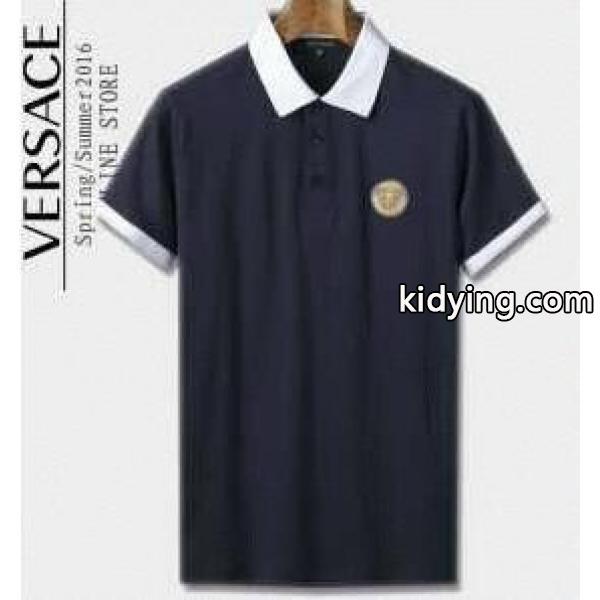 人気セール格安の4色選択可能の男性夏半袖Tシャツ服 VERSACE ヴェルサーチ ポロシャツ_ヴェルサーチ VERSACE_ブランド コピー 激安(日本最大級)-0