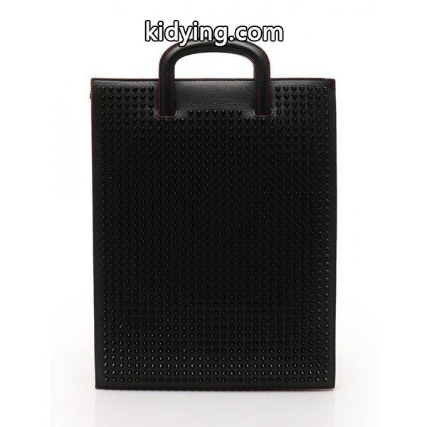 クリスチャン ルブタン Christian Louboutin TRICKTRAC LARGE トリックトラック ラージ ハンドバッグ レザー 黒 スパイクスタッズ 2WAY 1165084 メンズ 中古 :247797:RECLOヤフーショップ - 通販ショッピング-0