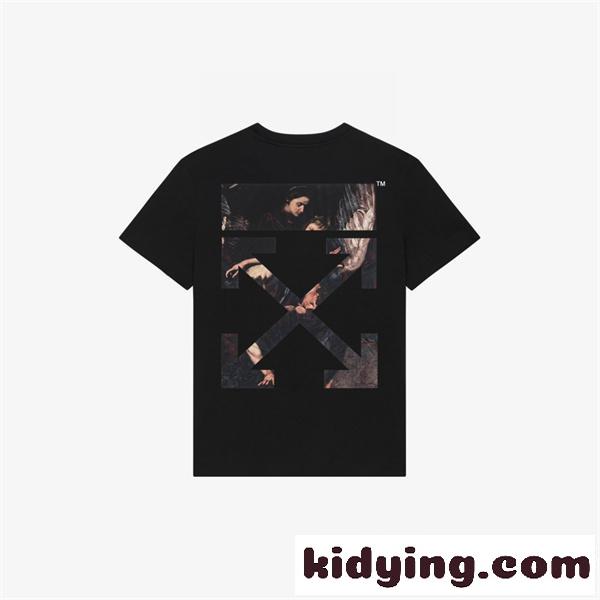 プリント バックロゴアート入り 注目作 OFF-WHITE オフホワイト コピー Tシャツ トレンド感抜群 デイリー向け-1