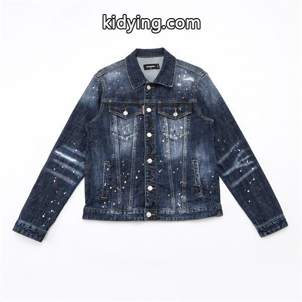 Dsquared2 激安 デニムジャケット メンズ Gジャン ヴィンテージ加工 スプラッシュペイント カジュアル アウター-0