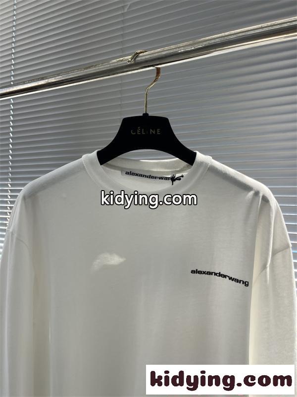 アレキサンダーワン コピー 長袖Tシャツ 無地 シンプル クルーネック Alexander wang ゆったり カジュアル万能-2
