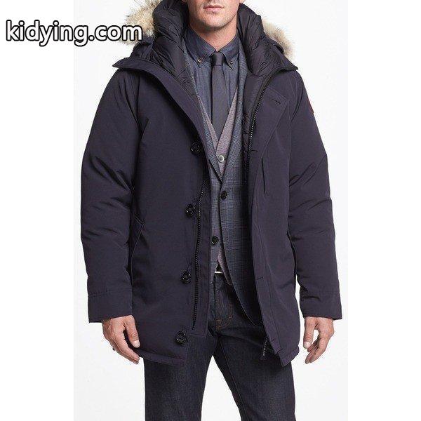 カナダグース ジャケット・ブルゾン アウター メンズ Canada Goose Chateau Slim Fit Genuine Coyote Fur Trim Jacket Navy :36-1977ra19mm-0e9e:asty-shop2 - 通販ショッピング-0