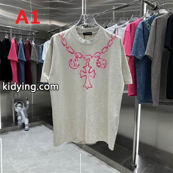 人気の高さ激安通販 流行スタイル春夏新作 クロムハーツ CHROME HEARTS 半袖Tシャツ 男女兼用_ブランド コピー 激安(日本最大級)-0