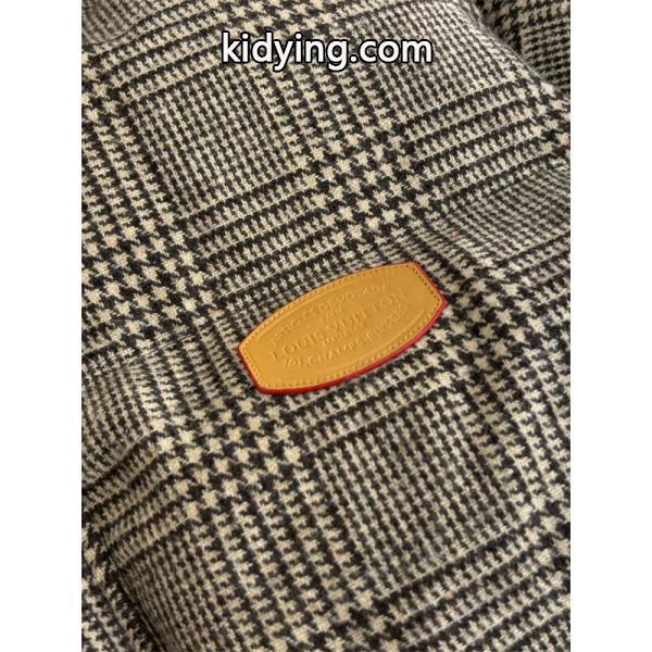 LV 新作 ルイヴィトン綿ジャケットスーパーコピー26SS 防寒性抜群ツイードチェックのスタンドカラー-4