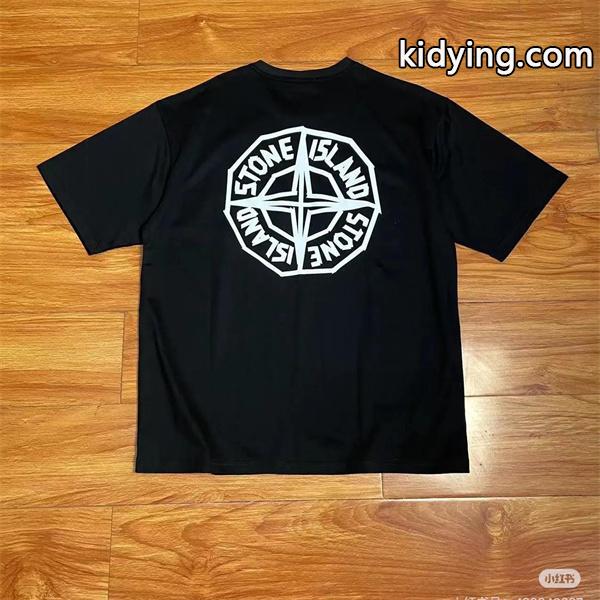 STONE ISLAND 偽物 Tシャツ ホワイト ロゴデザイン グラフィックプリント メンズ ファッション ストーンアイランドスーパーコピーブランド激安通販 専門店-0