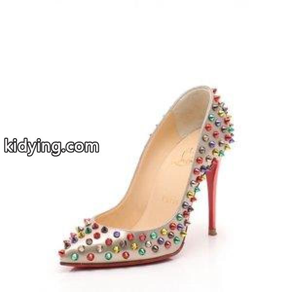 クリスチャンルブタン Christian louboutin パンプス ヒール スパイクスタッズ シルバー マルチカラー 355 シューズ 225cm 1150324 レザー :114-201808080553:ブランド古着販売のベクトル - 通販ショッピング-0