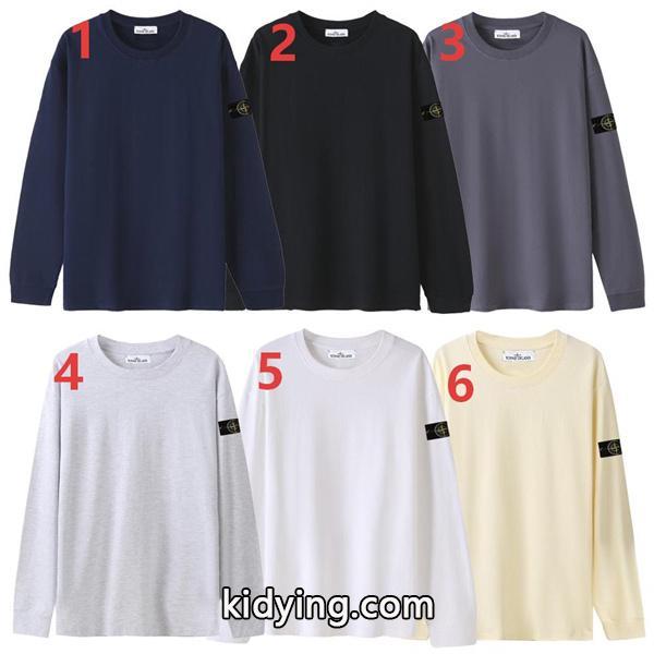 STONE ISLAND ストーンアイランド コピー 軽快着用 ロングスリーブ Tシャツ ソフトタッチ クリーン-0