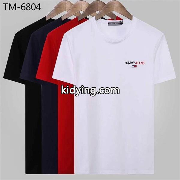トミー ヒルフィガー 限定半袖tシャツ スーパーコピー 柔らか綿100% フラッグロゴバッジ-0