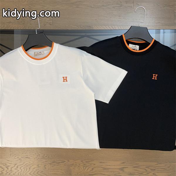 2色可選 お目立ち度の高い新品 エルメス HERMES春夏の必須アイテム Tシャツ/ティーシャツ 春夏は継続系のトレンド_エルメス HERMES_ブランド コピー 激安(日本最大級)-0
