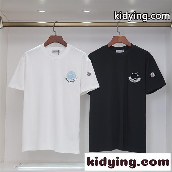 注目新作 MONCLER モンクレール コピー 半袖Tシャツ ポイント刺繍 ベーシック 夏トップス-0