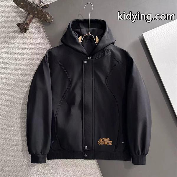 ジップブルゾン グレー フード付き メンズ モード LOUIS VUITTON ルイヴィトン スーパーコピー-0