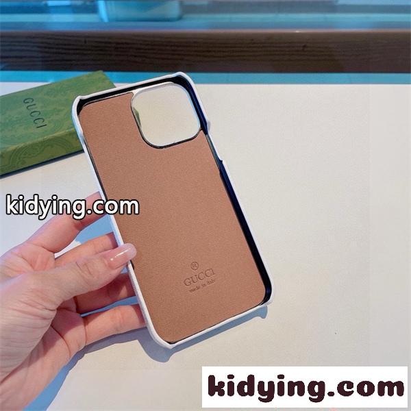IPHONE17グッチ激安GGモノグラムホワイト高級質感シンプルエレガント耐衝撃レンズ保護スマホケース-1