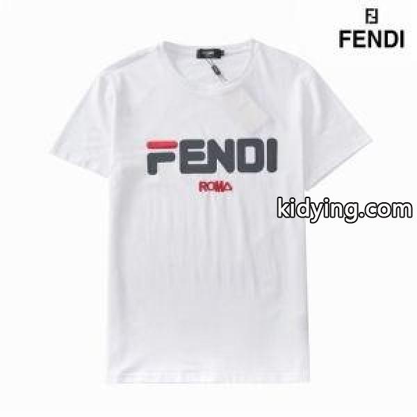 大人OK&FENDI×FILAコラボ 2019SS&ロゴ入Tシャツ&2色&10~14Y39686081フェンディ コピー黒白吸水速乾生地-1