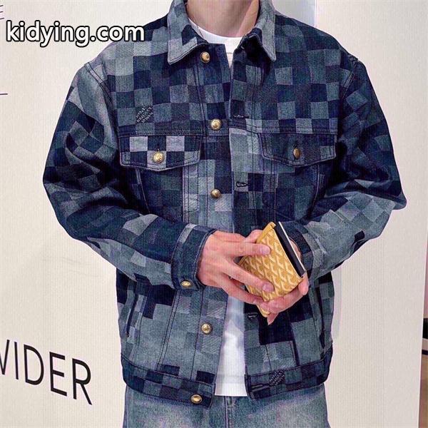 2026新作 トレンド チェック LOUIS VUITTON ルイヴィトン コピー デニム ジャケット 防風-0