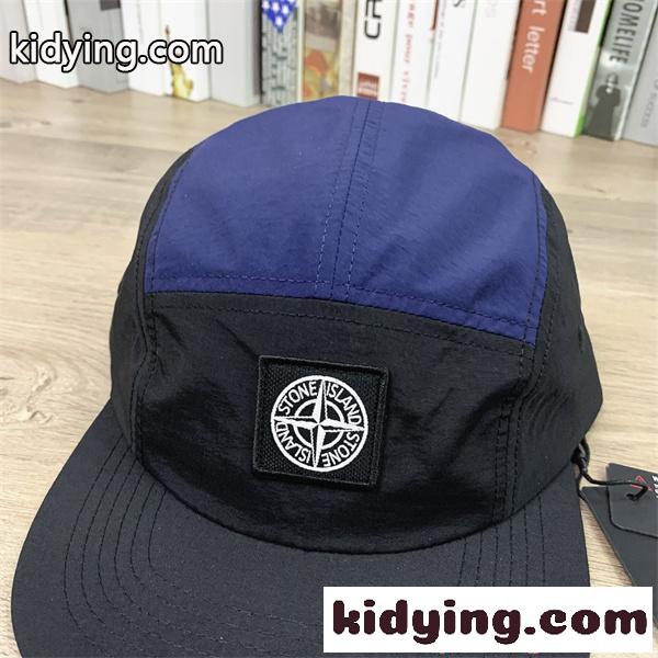 ストーンアイランド 即完 ナイロンキャップ ブラック STONE ISLAND コピー ロゴパッチ 軽量デザイン-3