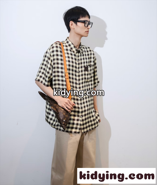 ルイ ヴィトン半袖シャツスーパーコピーLouis Vuitton 26SS Damierカジュアルスタイル上品-0