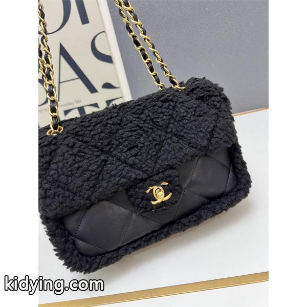 ブラックラムファー CHANEL 菱格ロゴ シャネル ショルダーバッグ スーパーコピー 1S3201 レディース エレガント-5