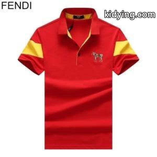 フェンディ スーパー コピーFENDI激安大特価新品良質柔らかいメンズTシャツ耐久性アンダーウェアブラックホワイト赤色-2