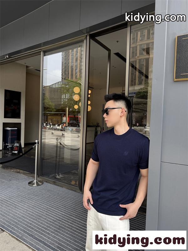 アーバンニットポロ風Tシャツ ミニマルデザイン 上質素材 BERLUTI ベルルッティ コピー Tシャツ トレンド着回しアイテム-9