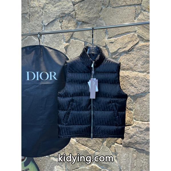 ダークグレー 老花 ダウンベスト 2025秋冬ウォーマー ディオール DIOR スーパーコピー 高品質-1