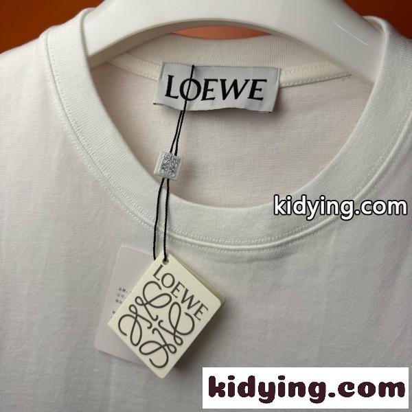 LOEWE ロエベ アナグラム キャラクタープリントTシャツ 高密度コットン 立体表現 デイリー カジュアル 売れ筋 ユニセックス-4