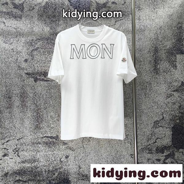 フロントレタリング ワンポイントパッチ スタイリッシュ MONCLER モンクレール コピー 半袖Tシャツ 注目作-3