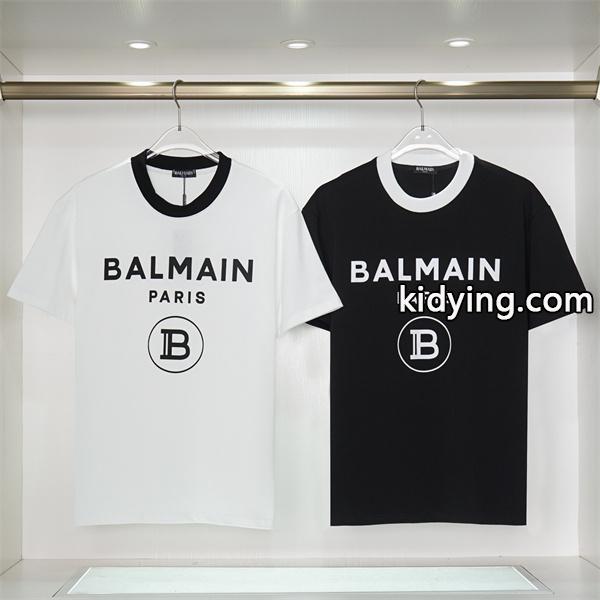 バルマンtシャツコピー BALMAINロゴ カジュアルトップスの大定番「Tシャツ」-0