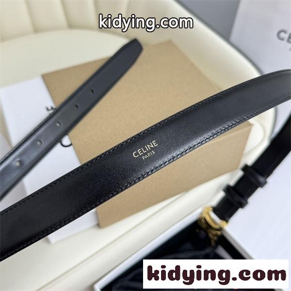 スーパーコピー セリーヌ レザーベルト CELINE 細ベルト ゴールド金具 25mm レディース メンズ ウエストマーク きれいめ 百搭 本革調 ベルト-1
